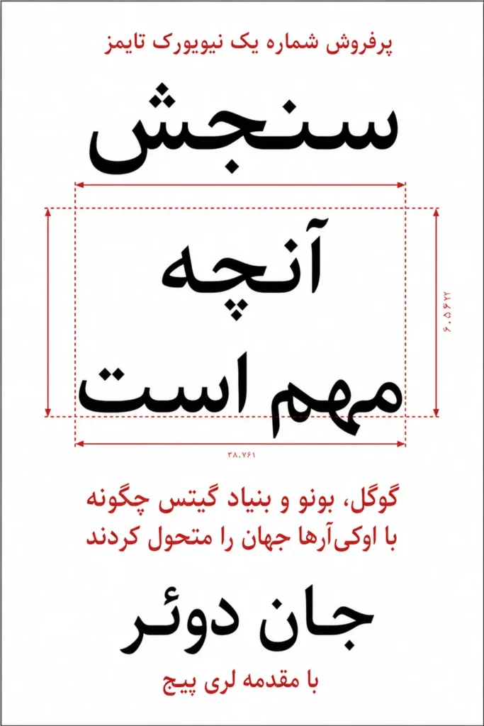 جلد کتاب آنچه مهم است اندازه بگیرید